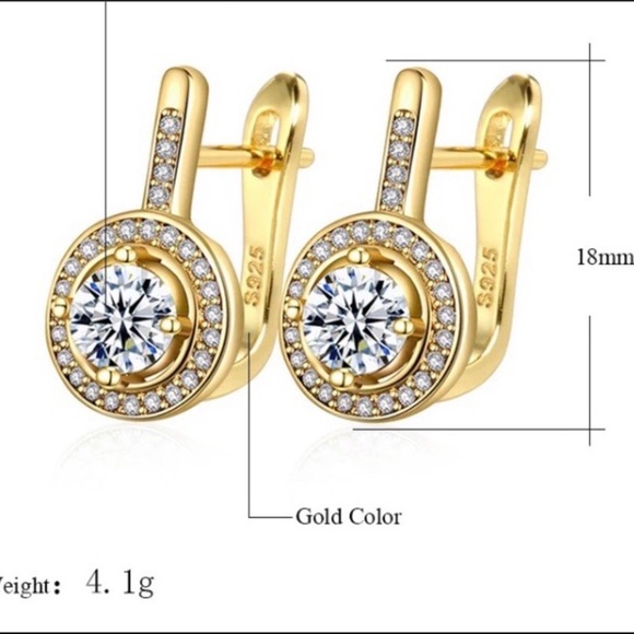 NWT GORGEOUS 18k gold platedEarrings - Picture 3 of 7